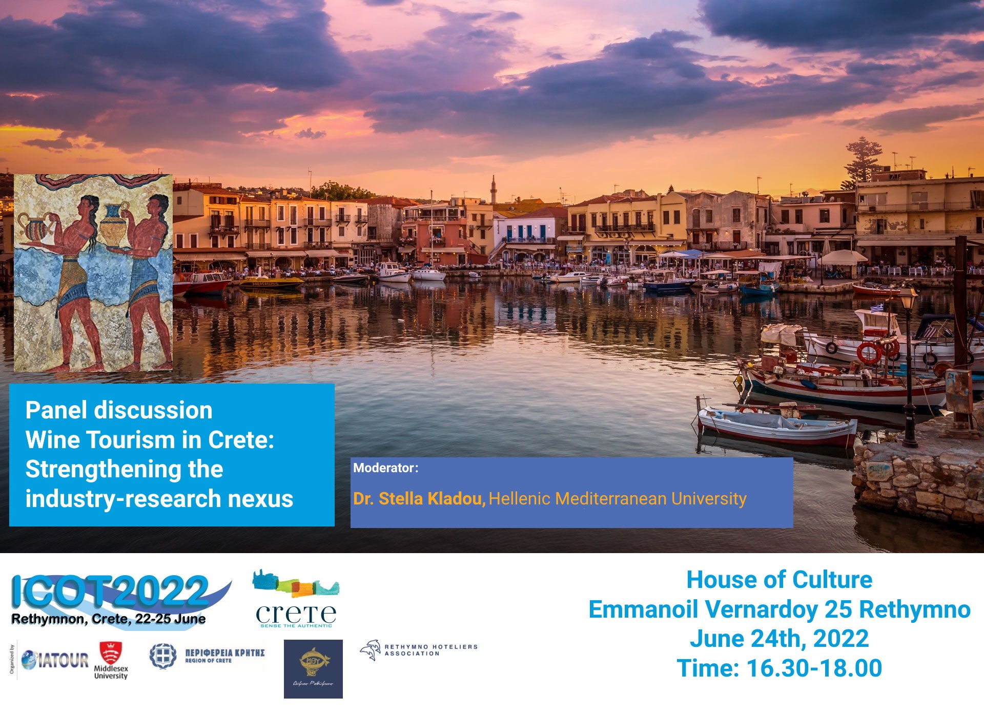 Wines of Crete at the panel Wine Tourism in Crete: Strengthening the industry-research nexus