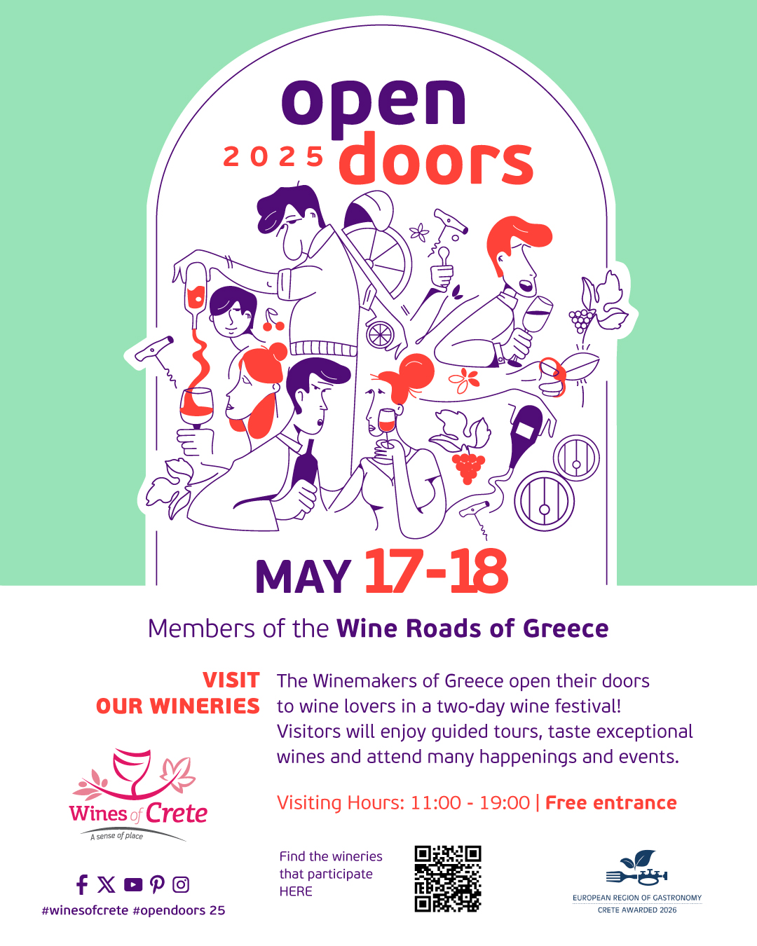 “Open Cellar Doors” at Greek wineries! Saturday May 17th and Sunday May 18th 2025